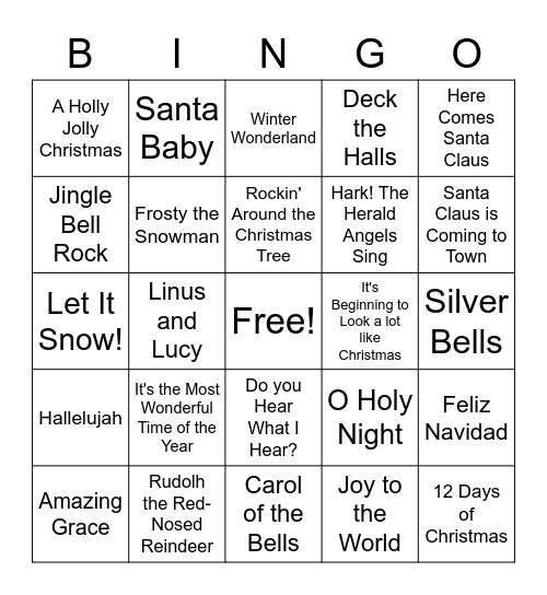 Christmas Bingo Card