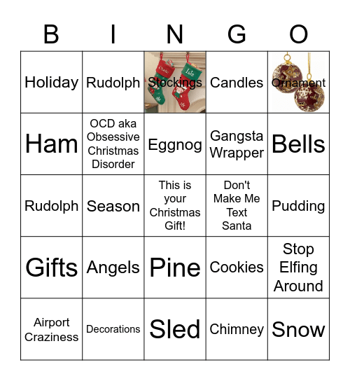 Christmas Fun Bingo Card