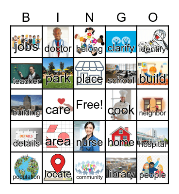 Unit 1 Community Bingo Card