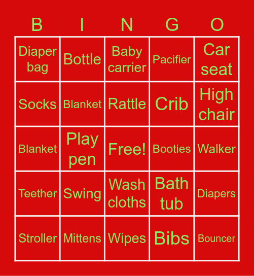 HOW BABY TYCE STOLE CHRISTMAS Bingo Card