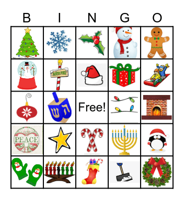 Holiday Bingo Card