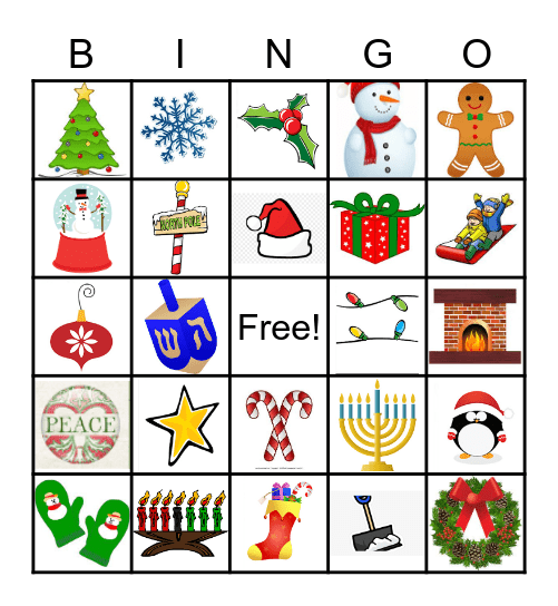 Holiday Bingo Card