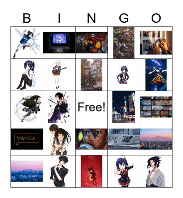 Fun Anime Bingo Card