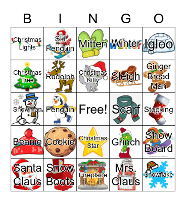 Winter Bingo Card