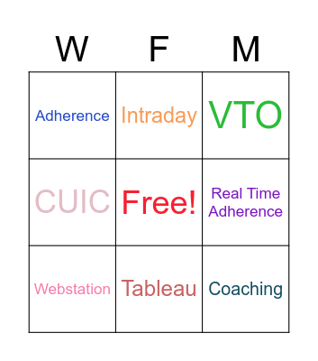 CCMA Bingo Card