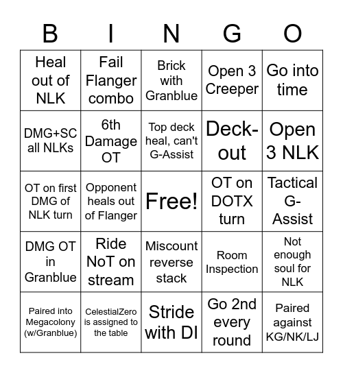 Noto-chan BINGO! Bingo Card