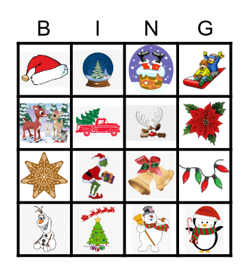 BINGO DE NATAL Bingo Card