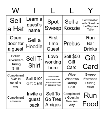 HOST LOVE Bingo Card