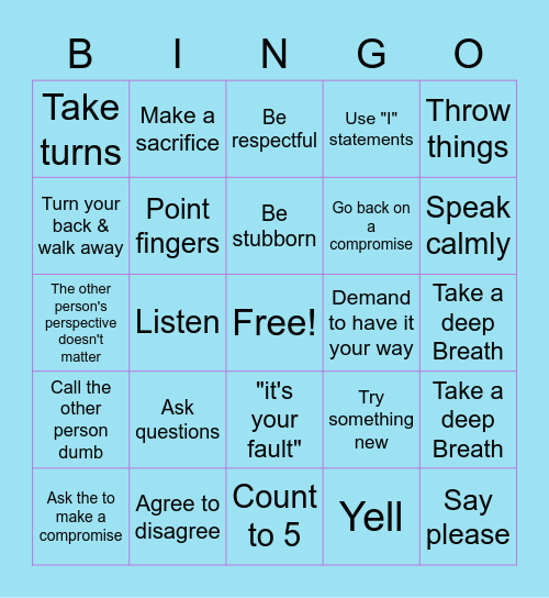 Problem Solving Strategies Bingo Card