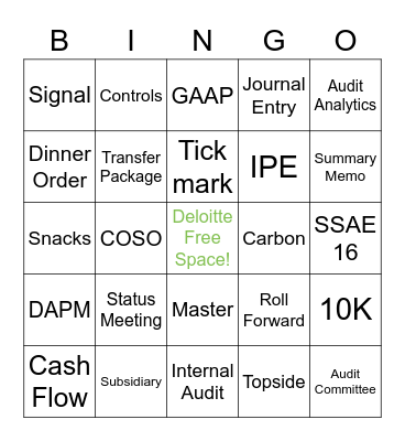 Busy Season Bingo Card