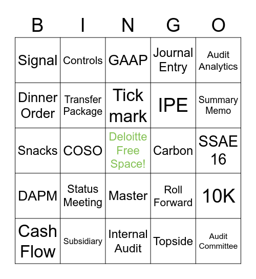 Busy Season Bingo Card