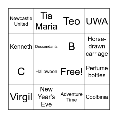 BLYNGO Bingo Card