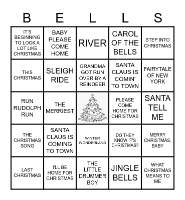 Christmas Music Bingo Card