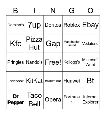 Logos Bingo Card