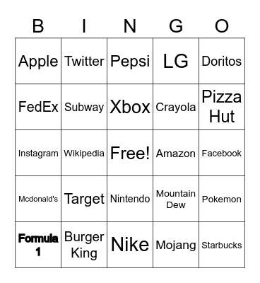 Logos Bingo Card