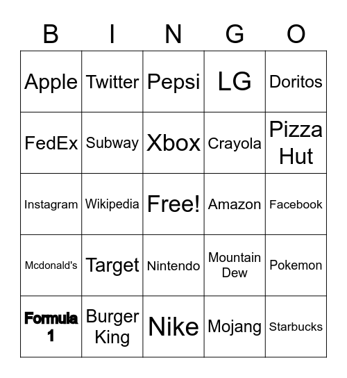 Logos Bingo Card