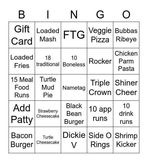 BING BONG Bingo Card