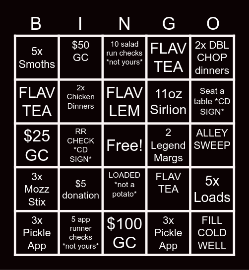 SELL IT Bingo Card
