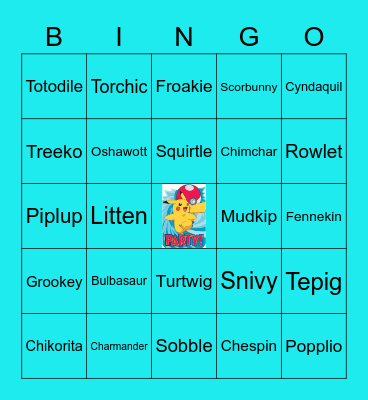 Pokemon Party! Bingo Card