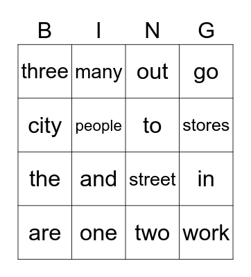 #2 People          #3 Go Bingo Card