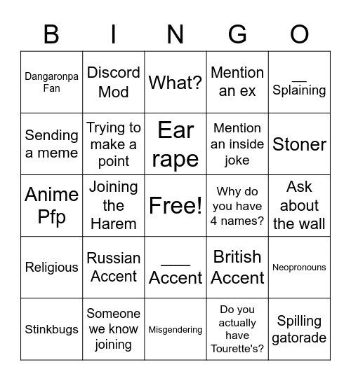 Brynn + Me Convo Bingo Card