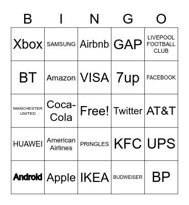 Logos Bingo Card