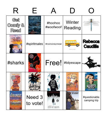 Rebecca Caudill Book Trailer Bingo Card