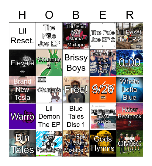HHC BINGO :D Bingo Card