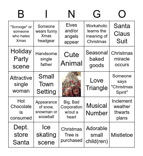 Hallmark Holiday Movie Bingo Card