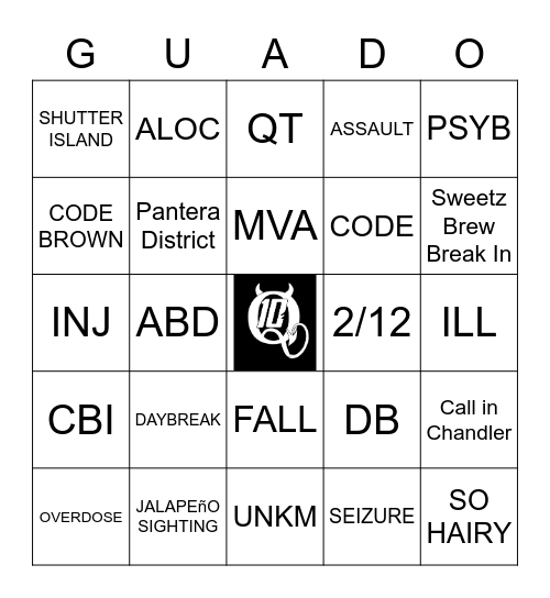 GUADO Bingo Card
