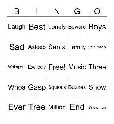 Stickman Bingo Card