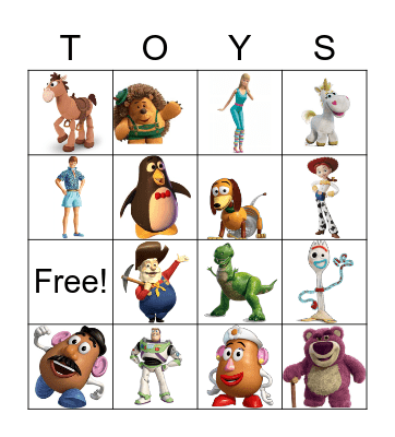 Toy Story BINGO Card