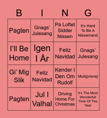 Julebingo Card