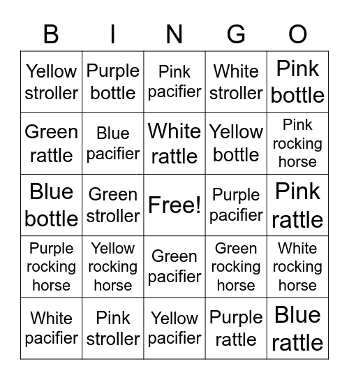 Baby Bingo Card