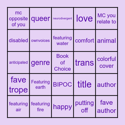 PAGE-A-THON 2022 Bingo Card