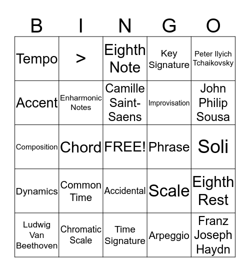 Trimester 3 Review Bingo Card