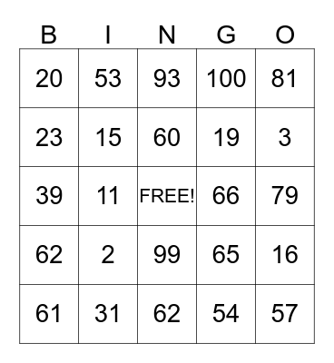 American Tutoring Program, Agadir Bingo Card