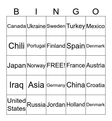 American Tutoring Program, Agadir Bingo Card