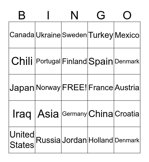 American Tutoring Program, Agadir Bingo Card