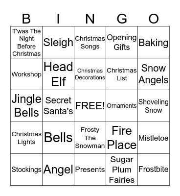 Christmas Bingo Card