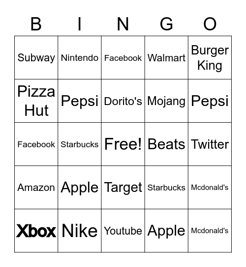 Logos Bingo Card