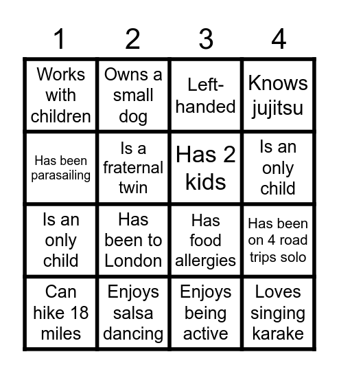 Christmas Bingo Card