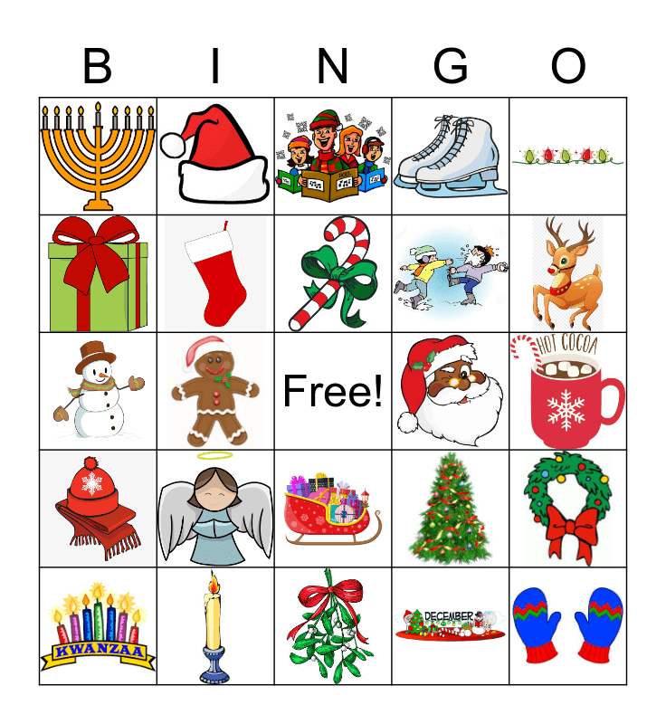 December Bingo Card