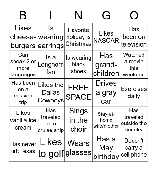 MEMBC 5th Sunday Potluck Bingo Card
