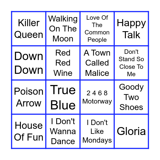 Card 5 Bingo Card