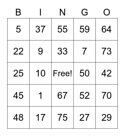 PCBINGO_360852 Bingo Card
