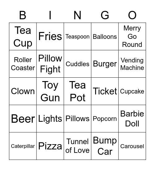 Slumber Wonder Bingoer Bingo Card