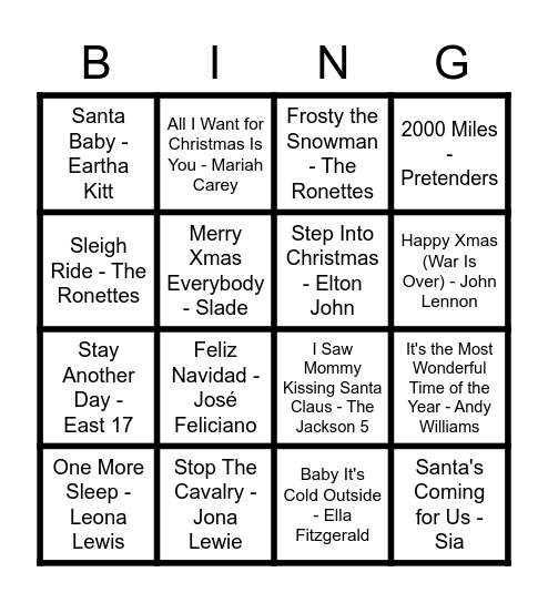 R&R Bingo - Christmas Edition Bingo Card