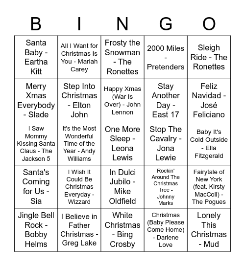 R&R Bingo - Christmas Edition Bingo Card