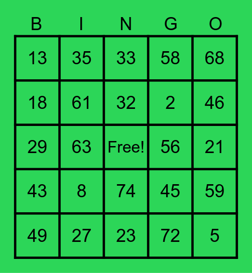 OLD SCHOOL BINGO Card